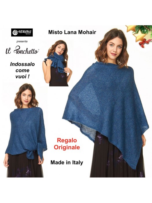 Il Ponchetto Coprispalle Donna Multifunzione Woman Poncho Cape CC-PONC22-030